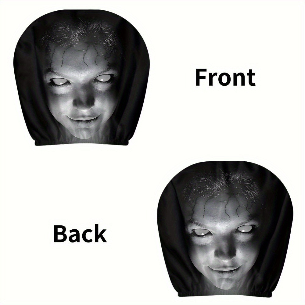 Funny Horror Face Headrest Covers (2PCS)