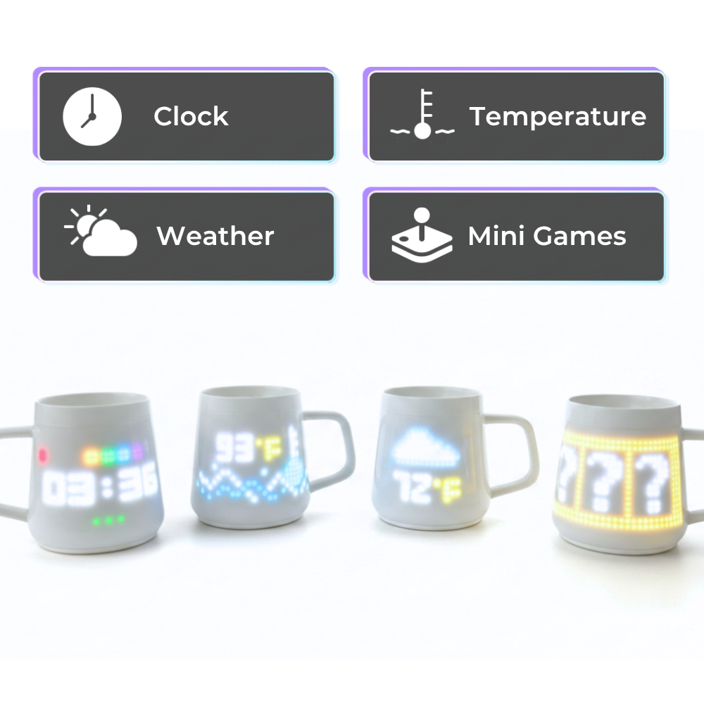 PixelMug P1: The Customizable Pixel Art LED Smart Mug
