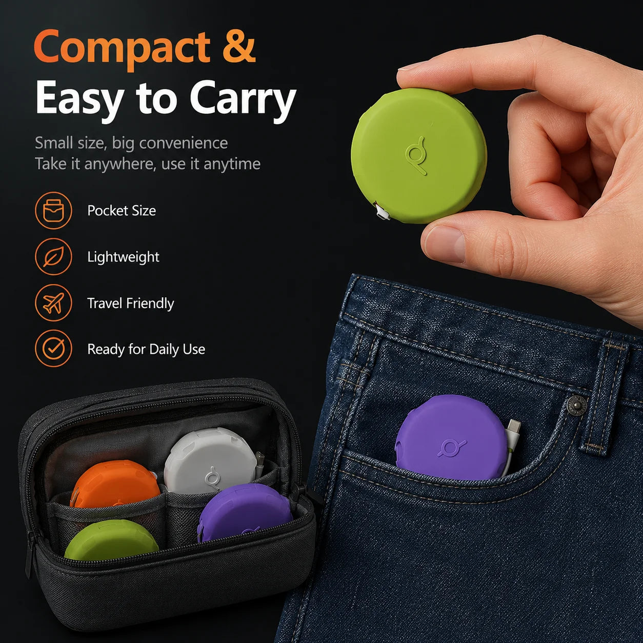 Portable Cable Winder Organizer