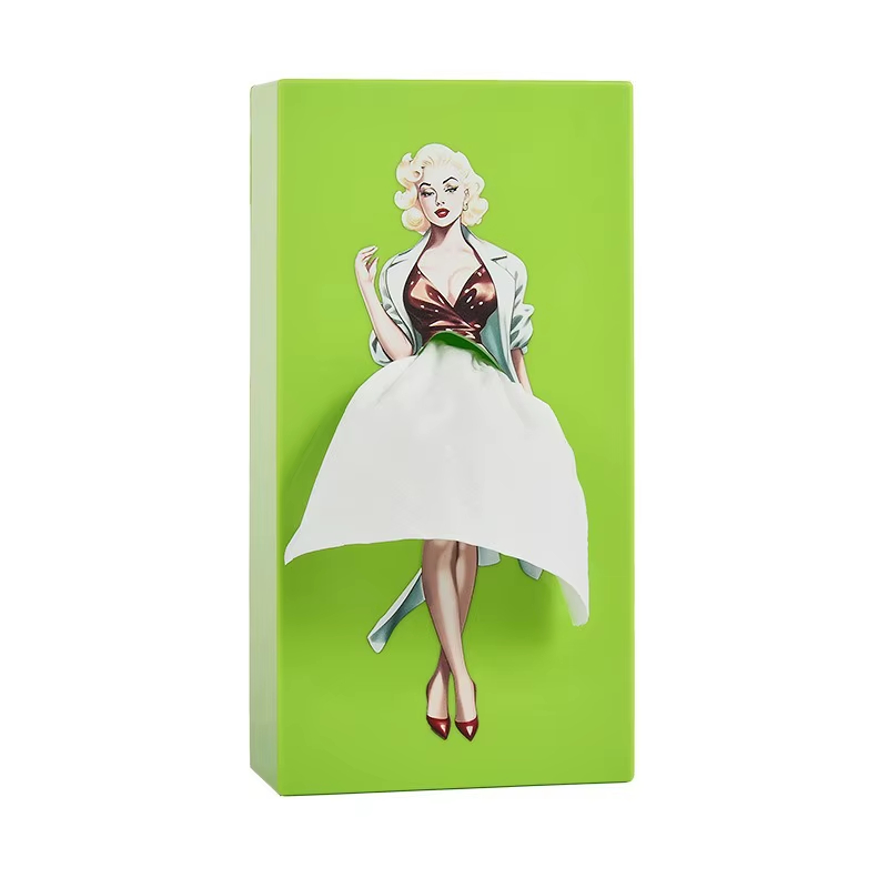 Flying Skirt Girl Tissue Box Holder