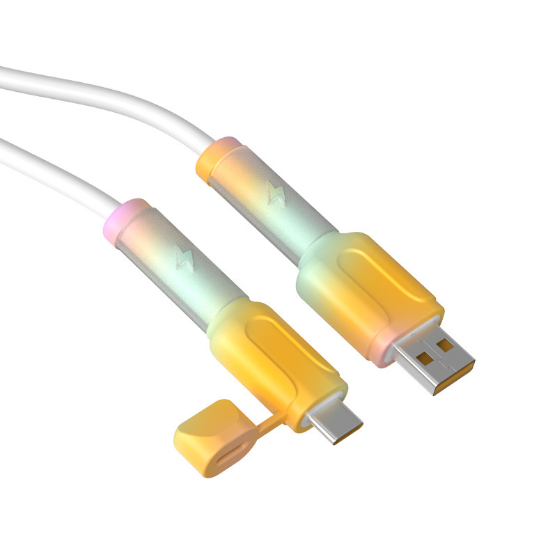 Soft Silicone Charging Cable Protector – Anti-Break Cable Sleeve with Dust Cap