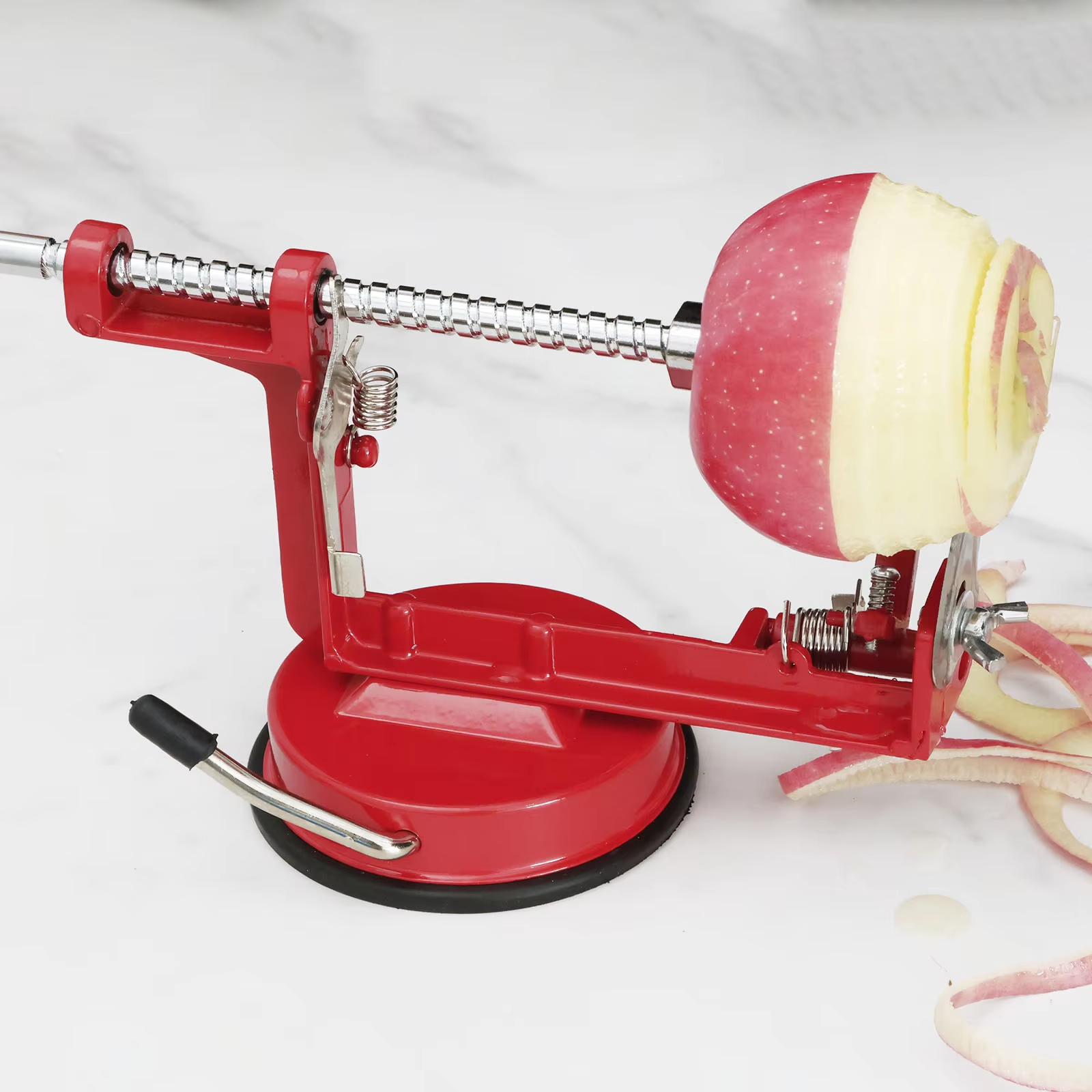 3-in-1 Hand Crank Fruit Peeler – Peel, Slice & Core