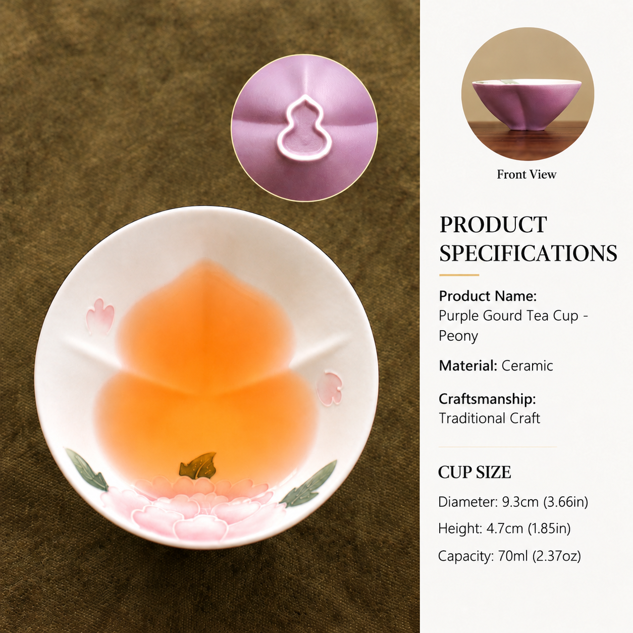Handcrafted Hidden Surprise Ceramic Teacup