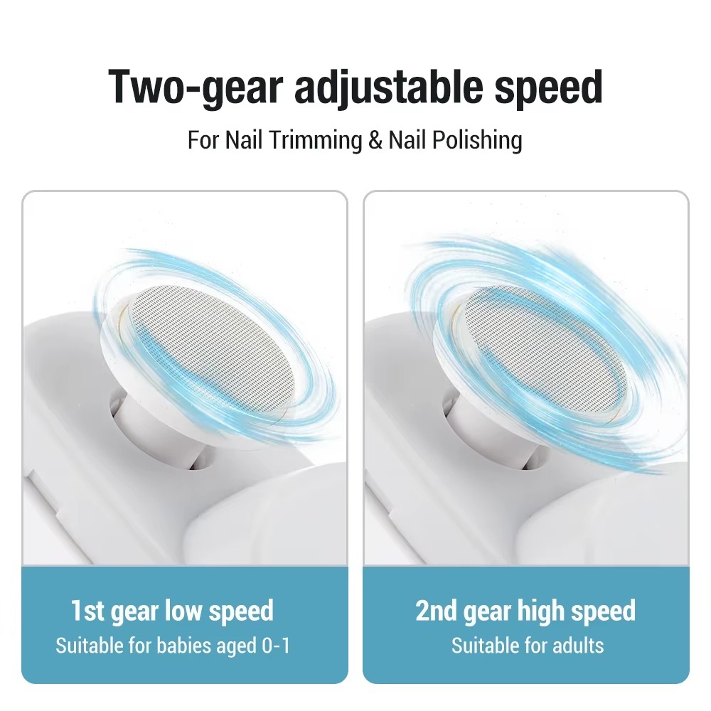 3-in-1 Rechargeable Electric Nail Clipper – Nail Trimmer & Polisher with LED Light