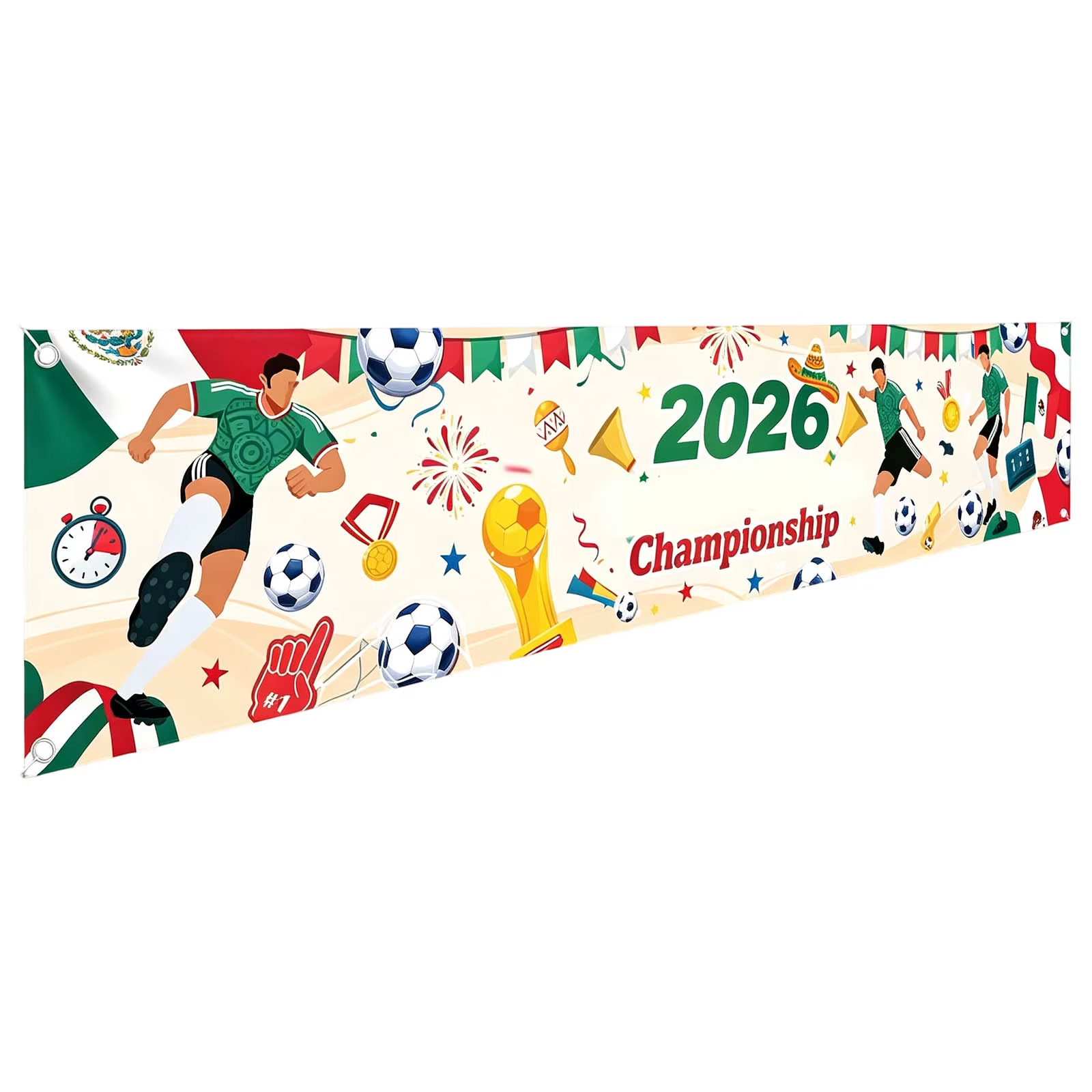 2026 Football-Themed Printed Banner