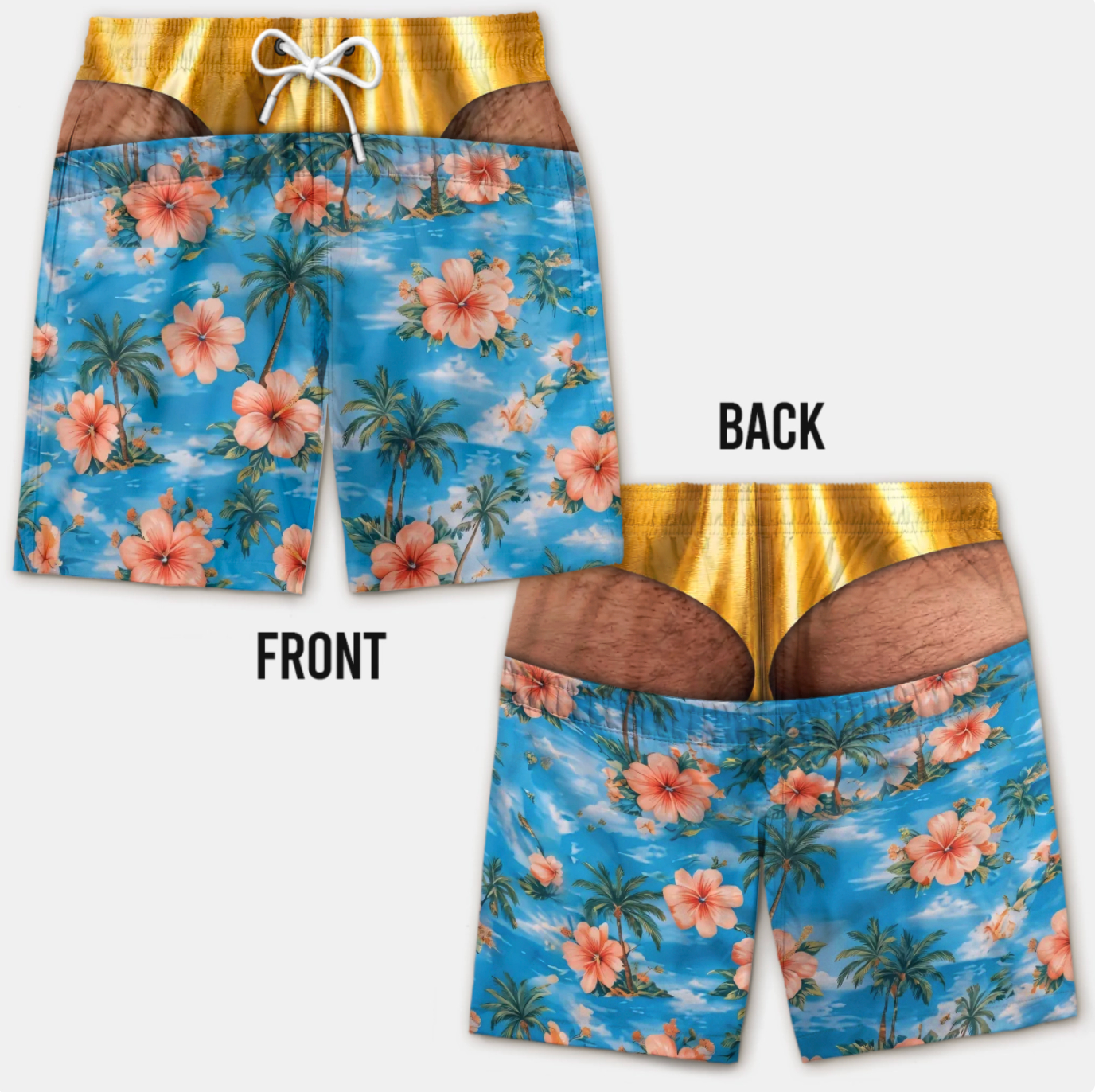 Funny Patriotic Men’s Swim Trunks