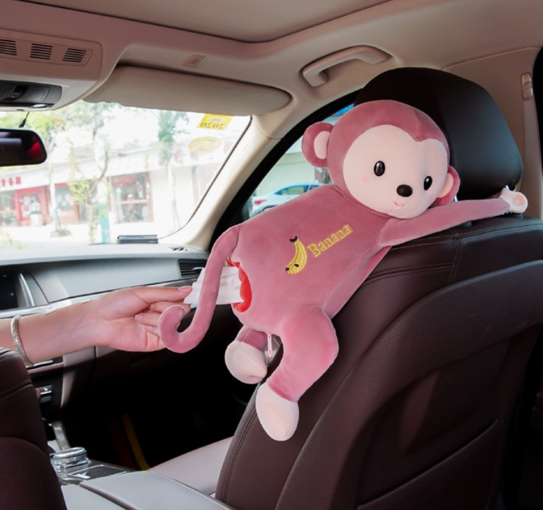 Cute Cartoon Monkey Hanging Tissue Box Holder