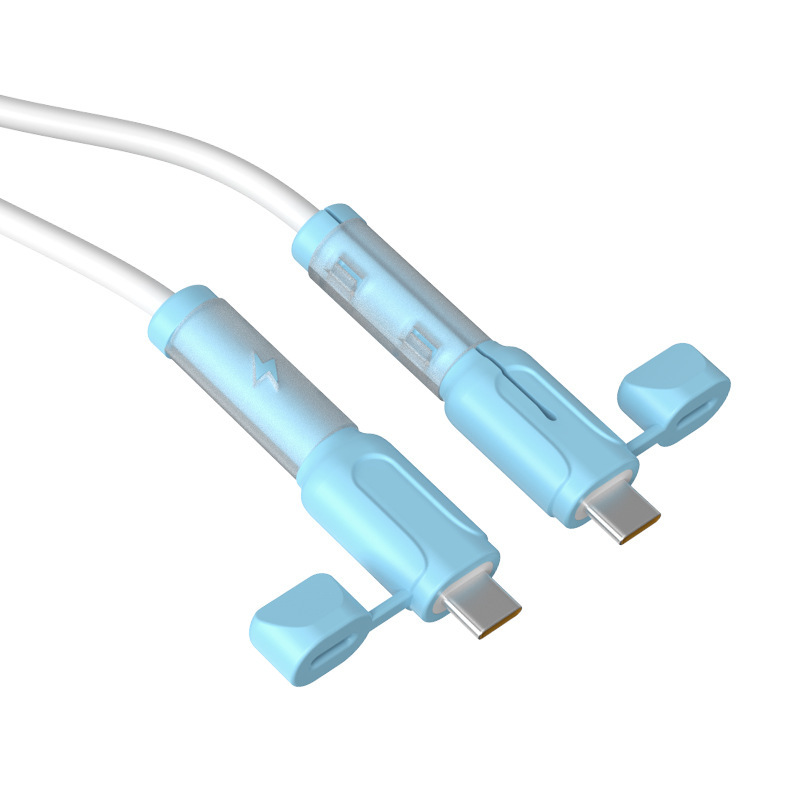 Soft Silicone Charging Cable Protector – Anti-Break Cable Sleeve with Dust Cap