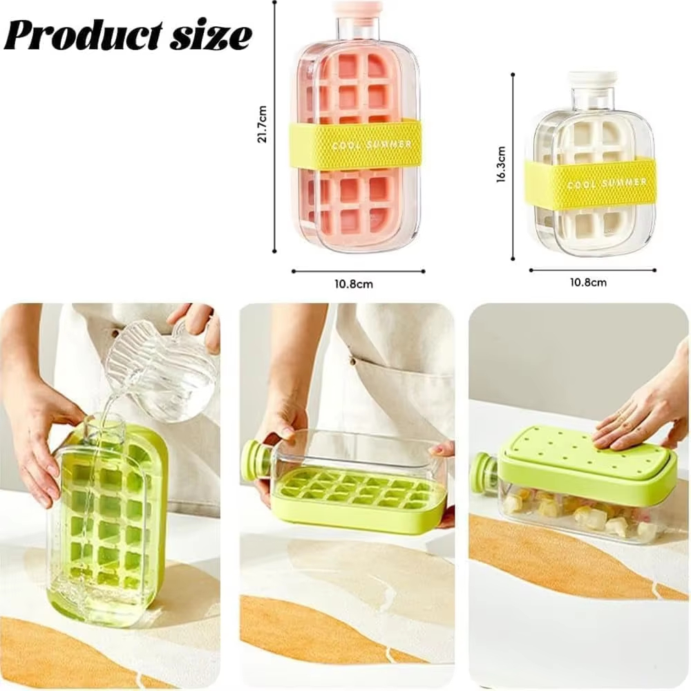 2-in-1 Ice Cube Bottle with Straw