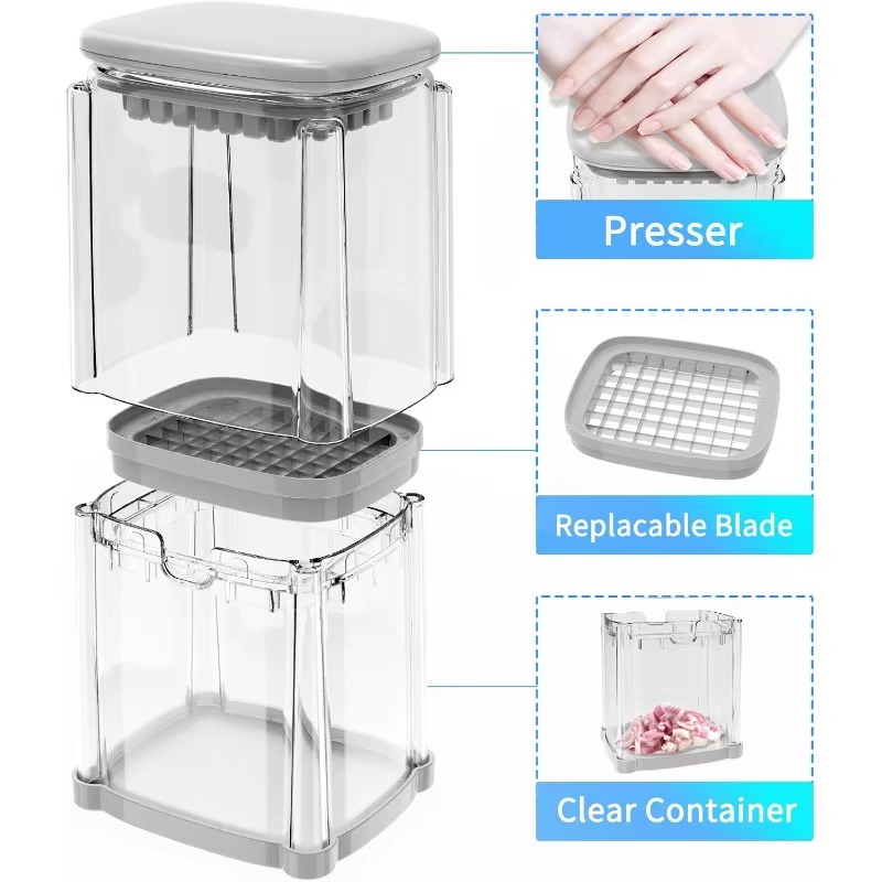 4-in-1 French Fry Cutter & Vegetable Chopper with Interchangeable Blades