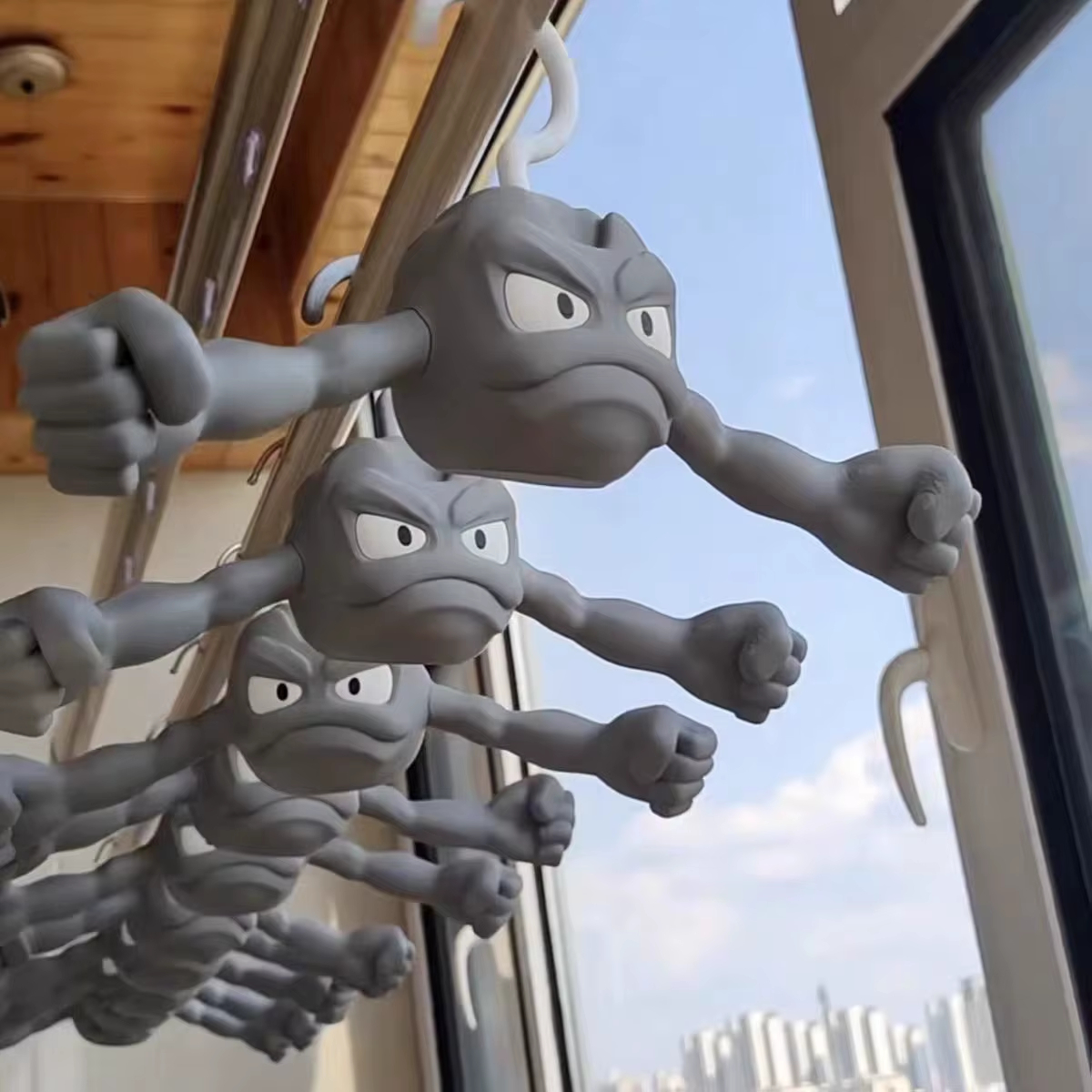 3D Printed Geodude Figure Hanger