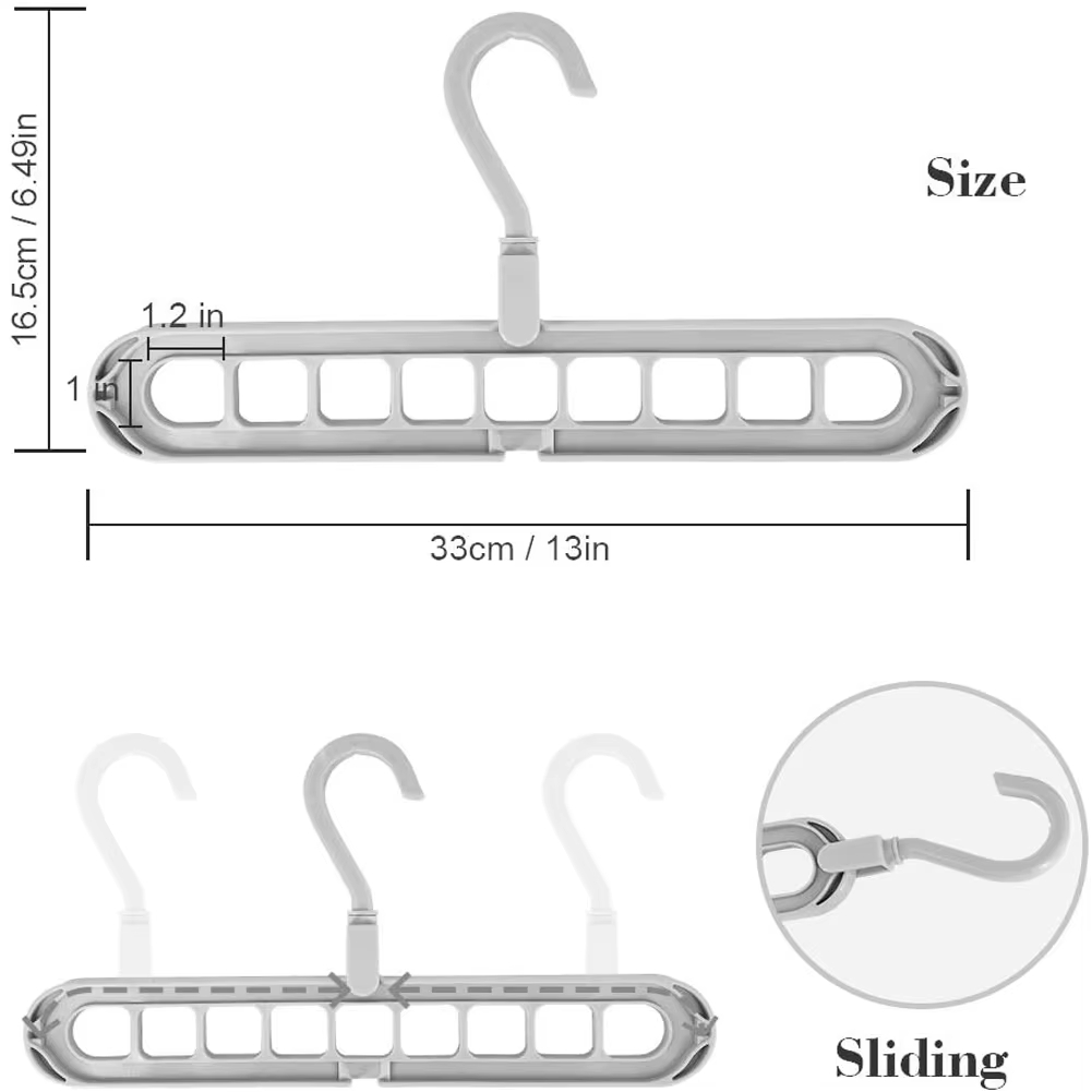 9-Hole Space Saving Clothes Hanger Organizer