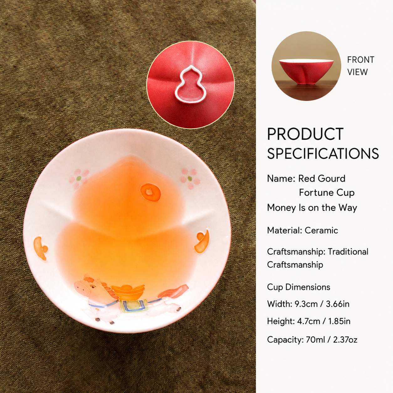 Handcrafted Hidden Surprise Ceramic Teacup