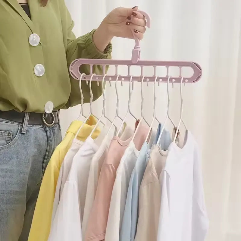 9-Hole Space Saving Clothes Hanger Organizer