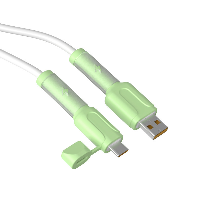 Soft Silicone Charging Cable Protector – Anti-Break Cable Sleeve with Dust Cap