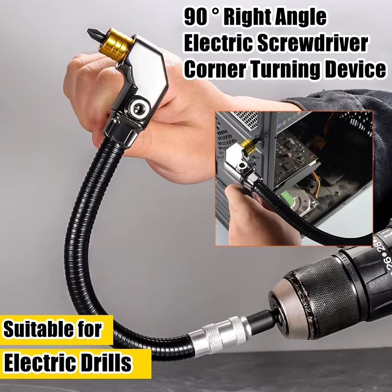 300mm Flexible Shaft Screwdriver Bit Extension with 1/4" Quick-Change Adapter