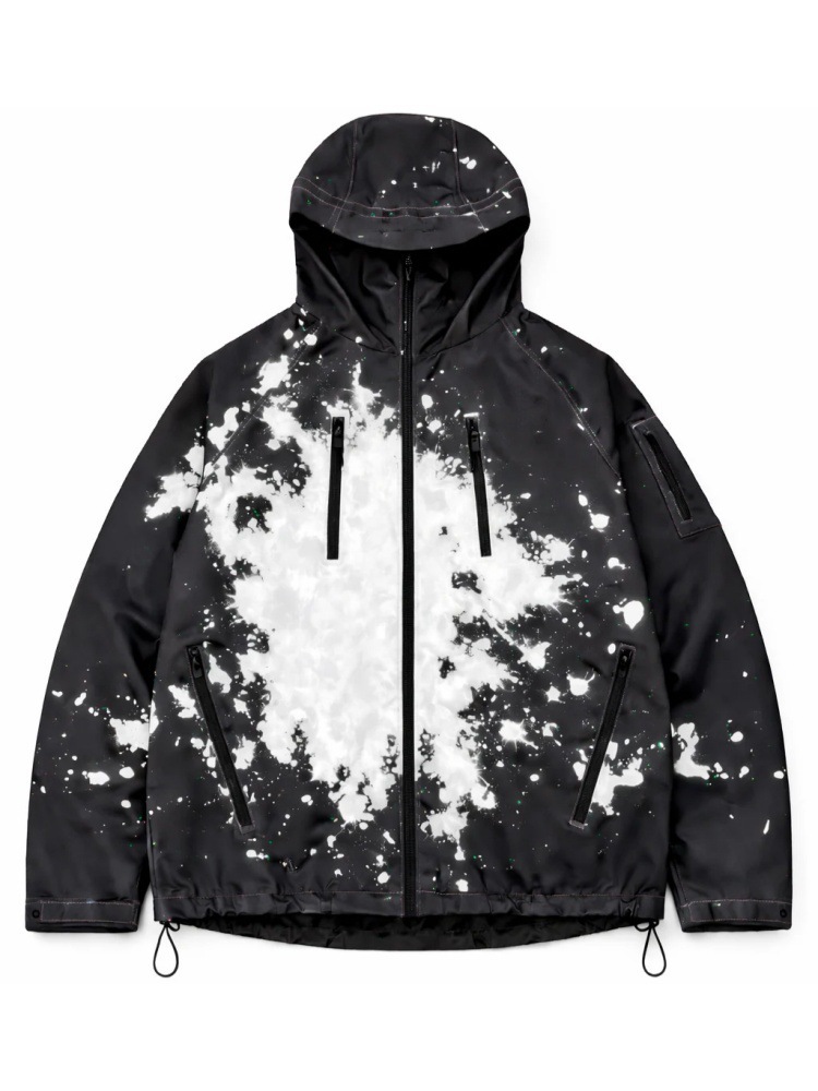 Men’s Color Changing Thermochromic Waterproof Jacket – Hooded Windproof Outdoor Windbreaker