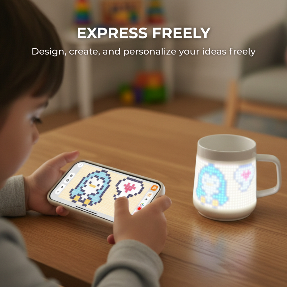 PixelMug P1: The Customizable Pixel Art LED Smart Mug