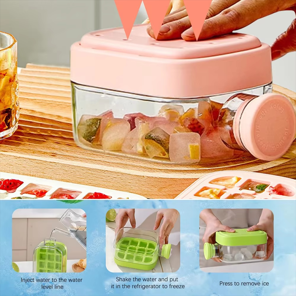 2-in-1 Ice Cube Bottle with Straw