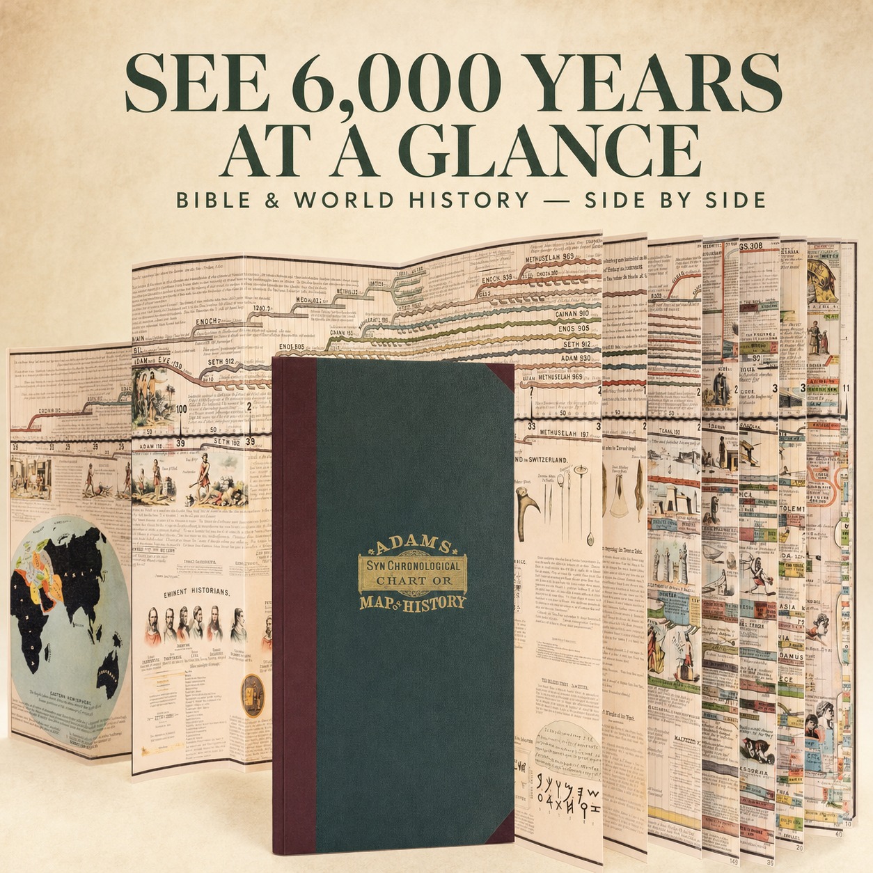 Adams Time Chart – 6,000 Years of Bible & World History Timeline