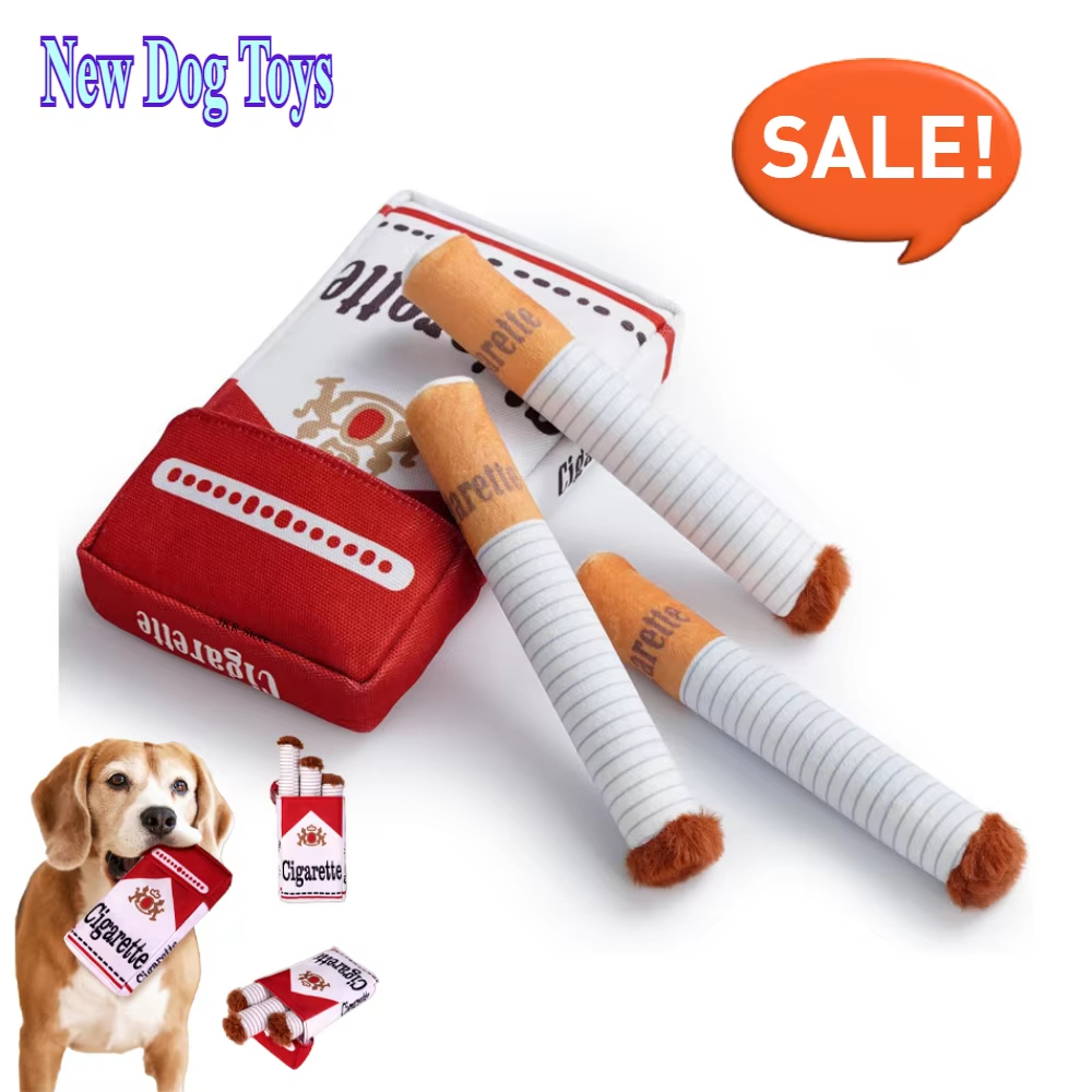 😂 Funny Cigarette Plush Dog Toy