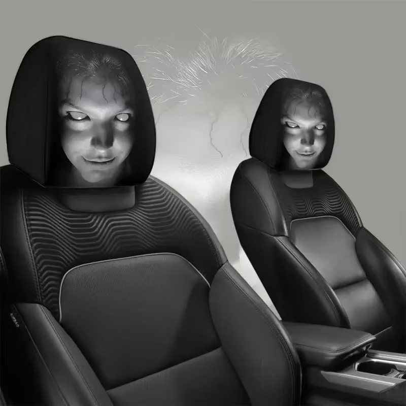 Funny Horror Face Headrest Covers (2PCS)
