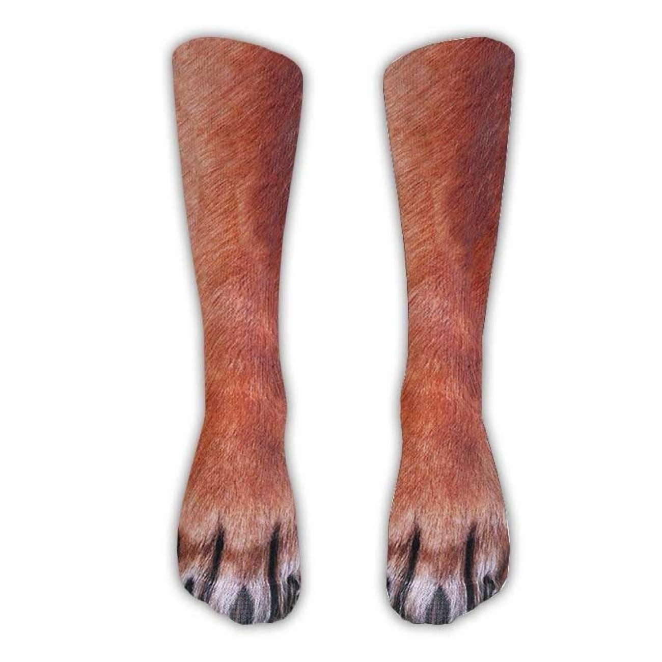 Funny 3D Animal Paw Print Socks – Realistic Cat, Dog & Tiger Novelty Socks