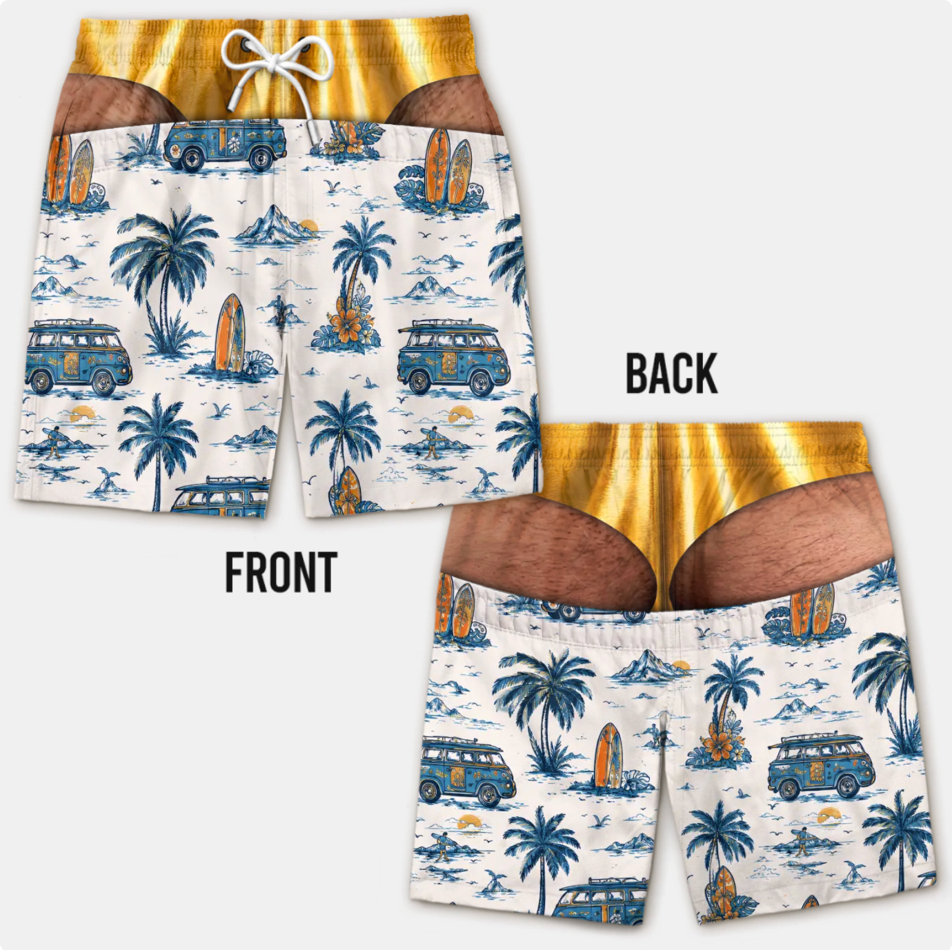 Funny Patriotic Men’s Swim Trunks