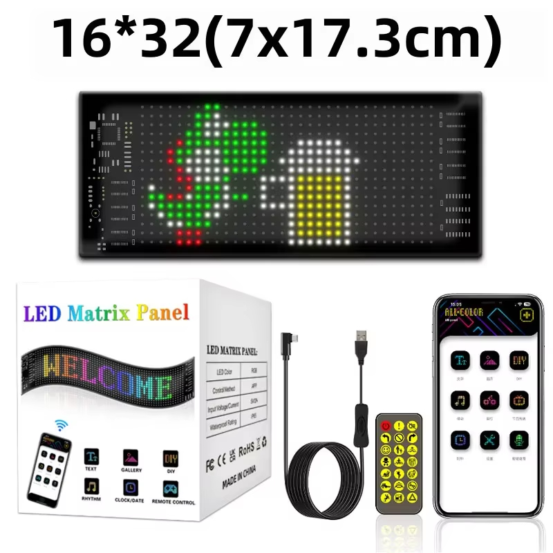 Programmable LED Matrix Sign for Cars – Waterproof Scrolling Display