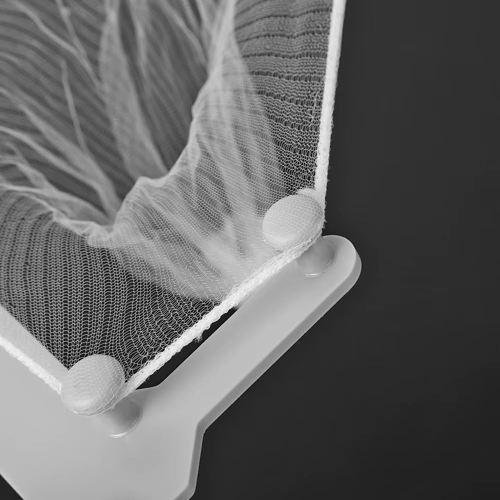 Kitchen Sink Corner Strainer Set – Triangle Drain Basket with 50 Replacement Mesh Bags