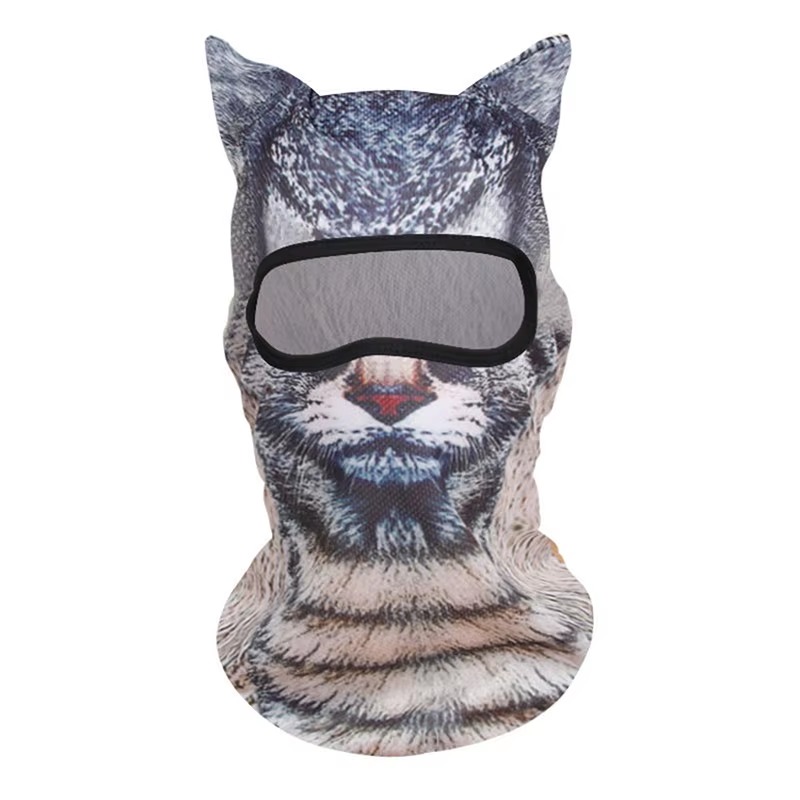 3D Cat Face Balaclava – Full Face Ski & Motorcycle Hood