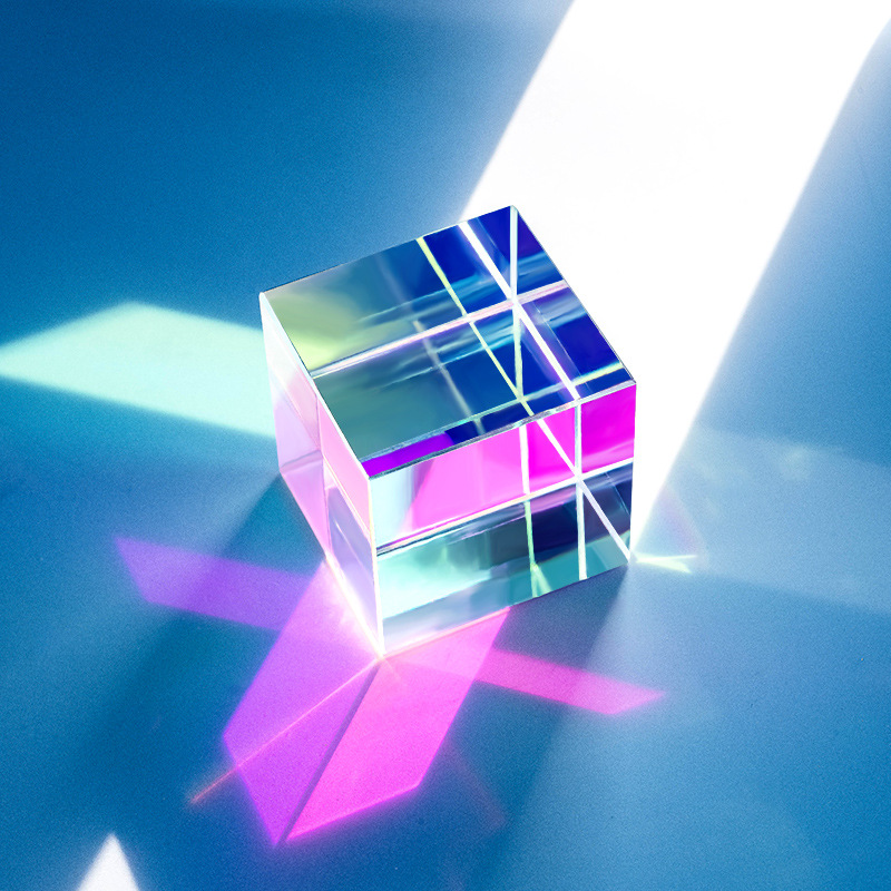 🌈 Rainbow Prism Suncatcher Light Cube