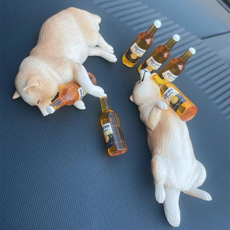 Cute Sleeping Pet Resin Figurines 🐶🐱🍺