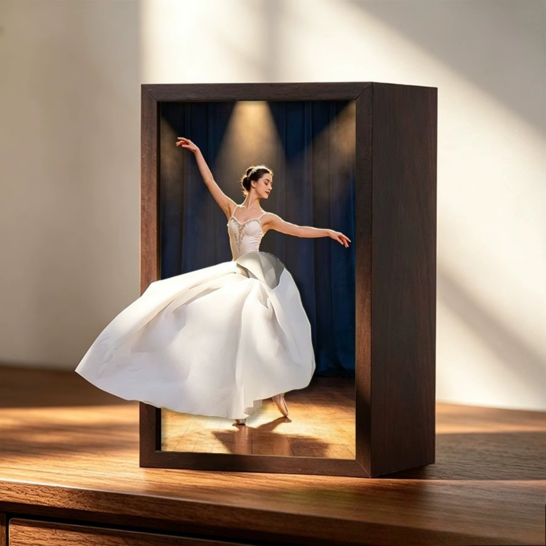 🩰 Ballerina Wooden Tissue Box Holder