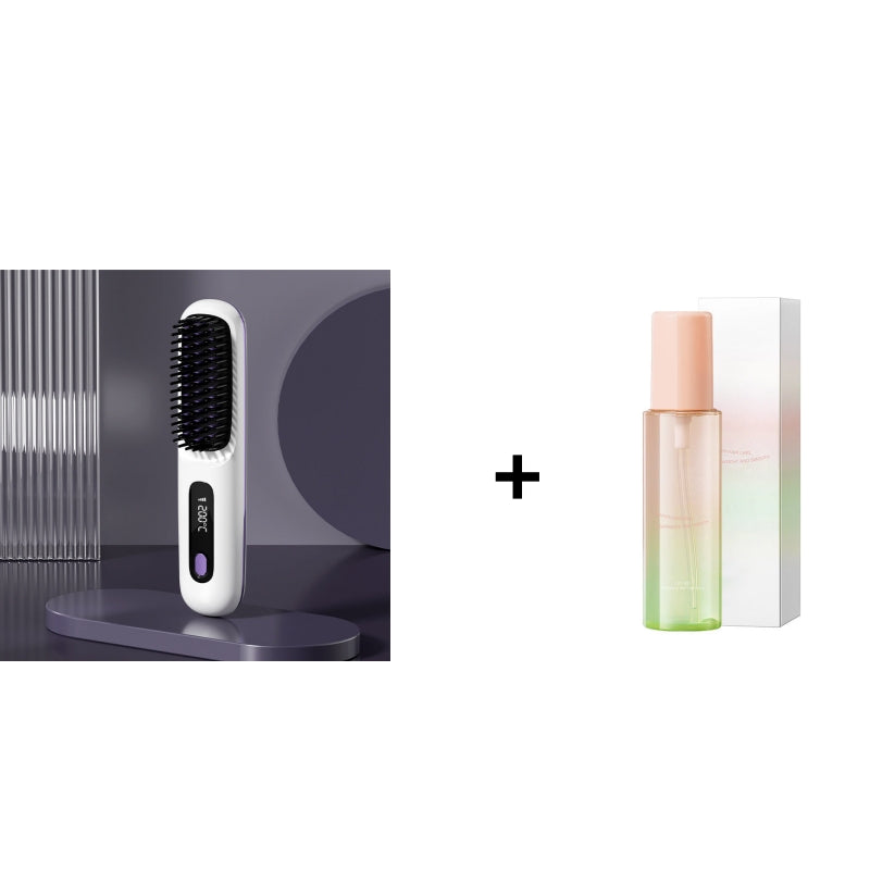 🏆2026 New Year Sale 50% OFF💁‍♀️🔥Hot Sale🎁Wireless Ceramic Heating Hair Straightening Comb