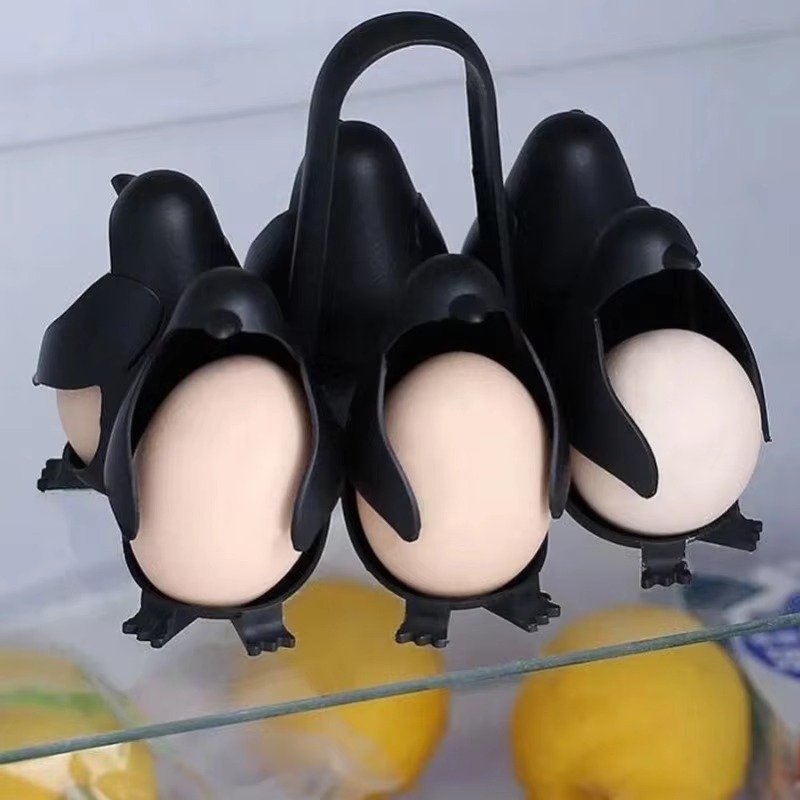 Cute Penguin Egg Boiler & Steamer Rack with Handle
