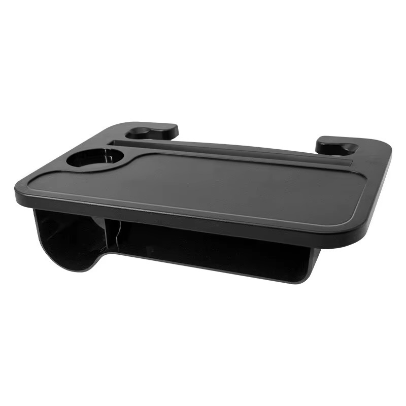 2-in-1 Car Steering Wheel Tray Table & Seat Gap Storage Box with Cup Holder