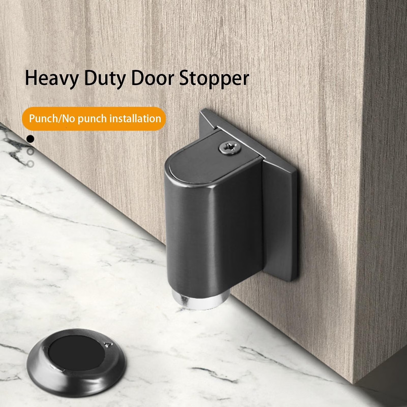 Magnetic Door Stopper – Punch-Free Heavy Duty Door Holder