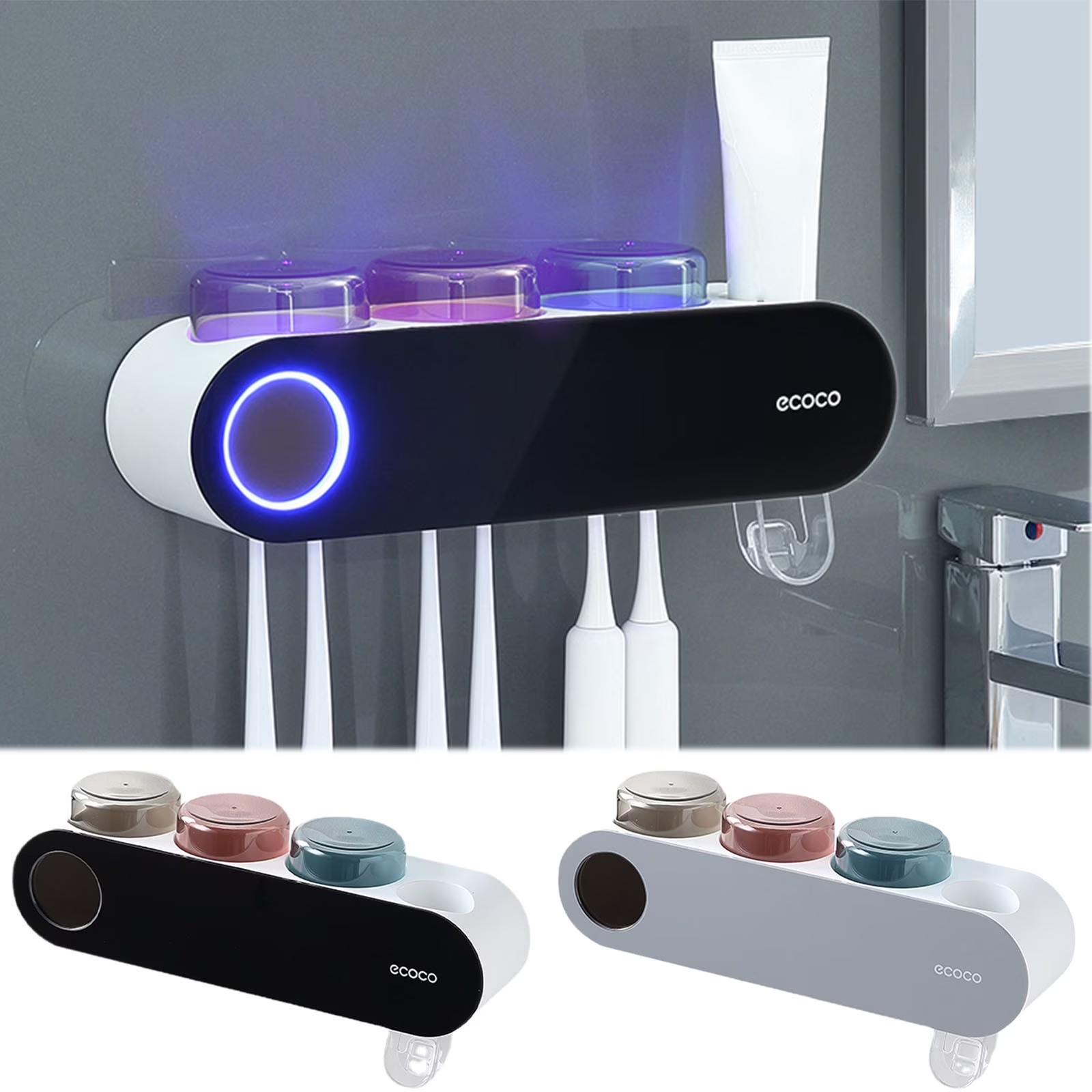 Smart UV Toothbrush Holder & Bathroom Organizer