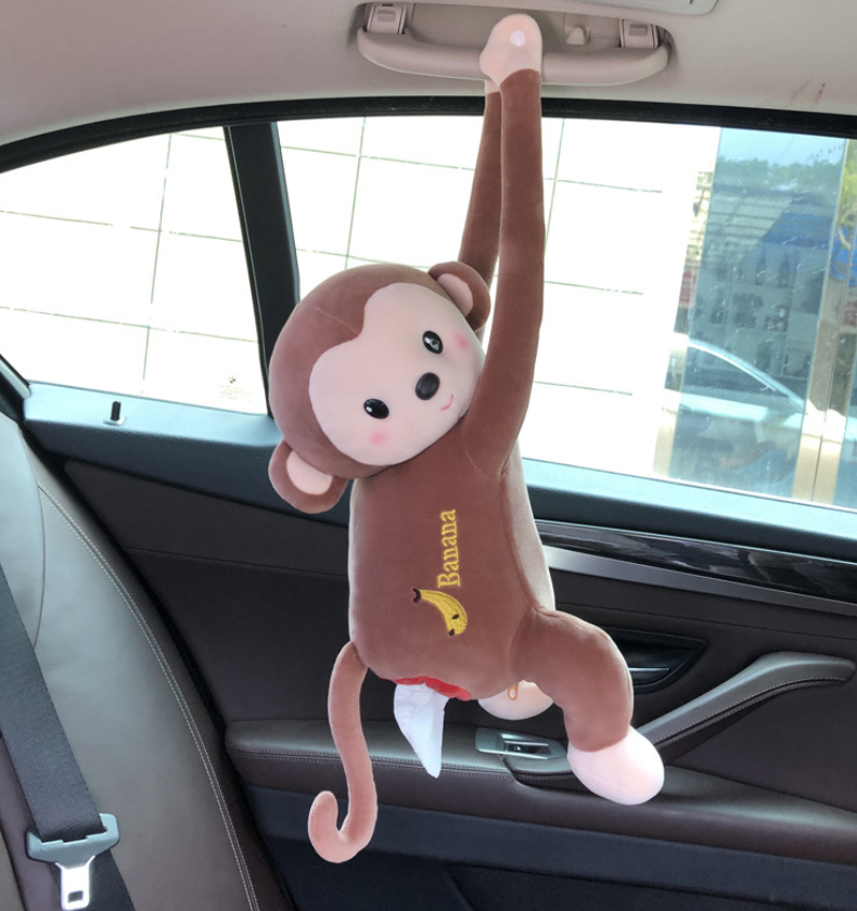 Cute Cartoon Monkey Hanging Tissue Box Holder