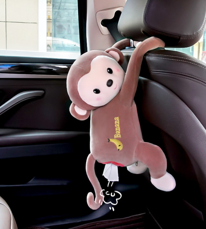 Cute Cartoon Monkey Hanging Tissue Box Holder