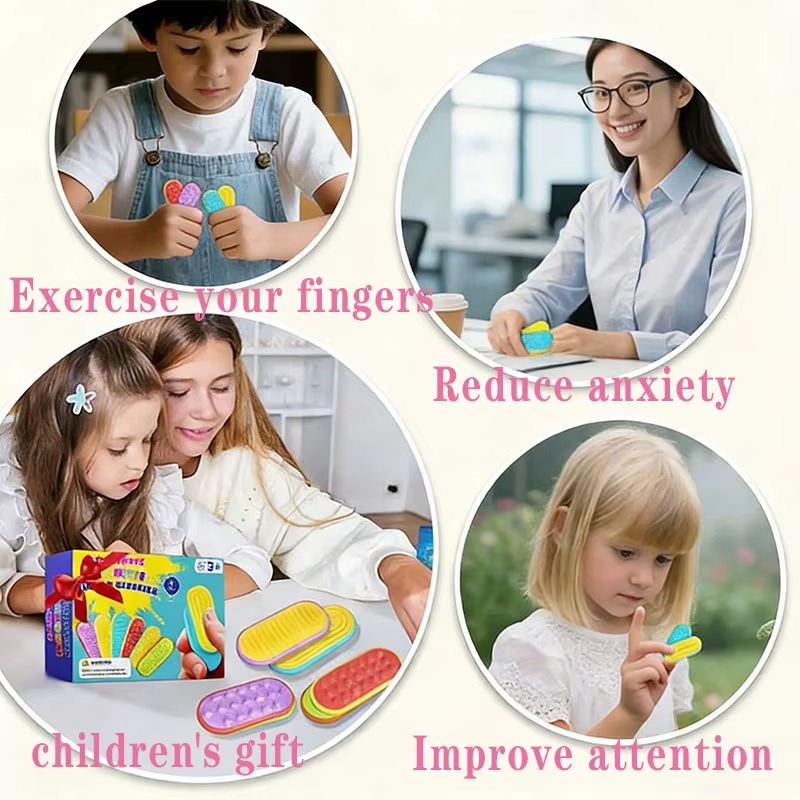 Magnetic Finger Slider Fidget Toy – Stress Relief Sensory Fingertip Toy for Adults & Teens