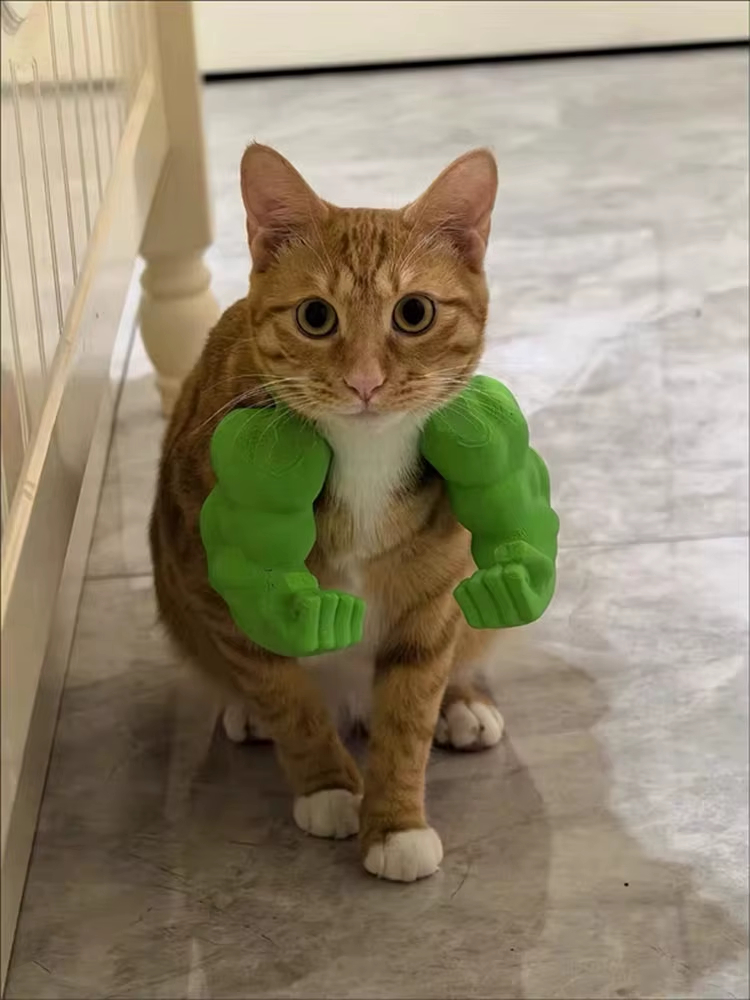 3D Printed Hulk Arm Pet Neck Accessory