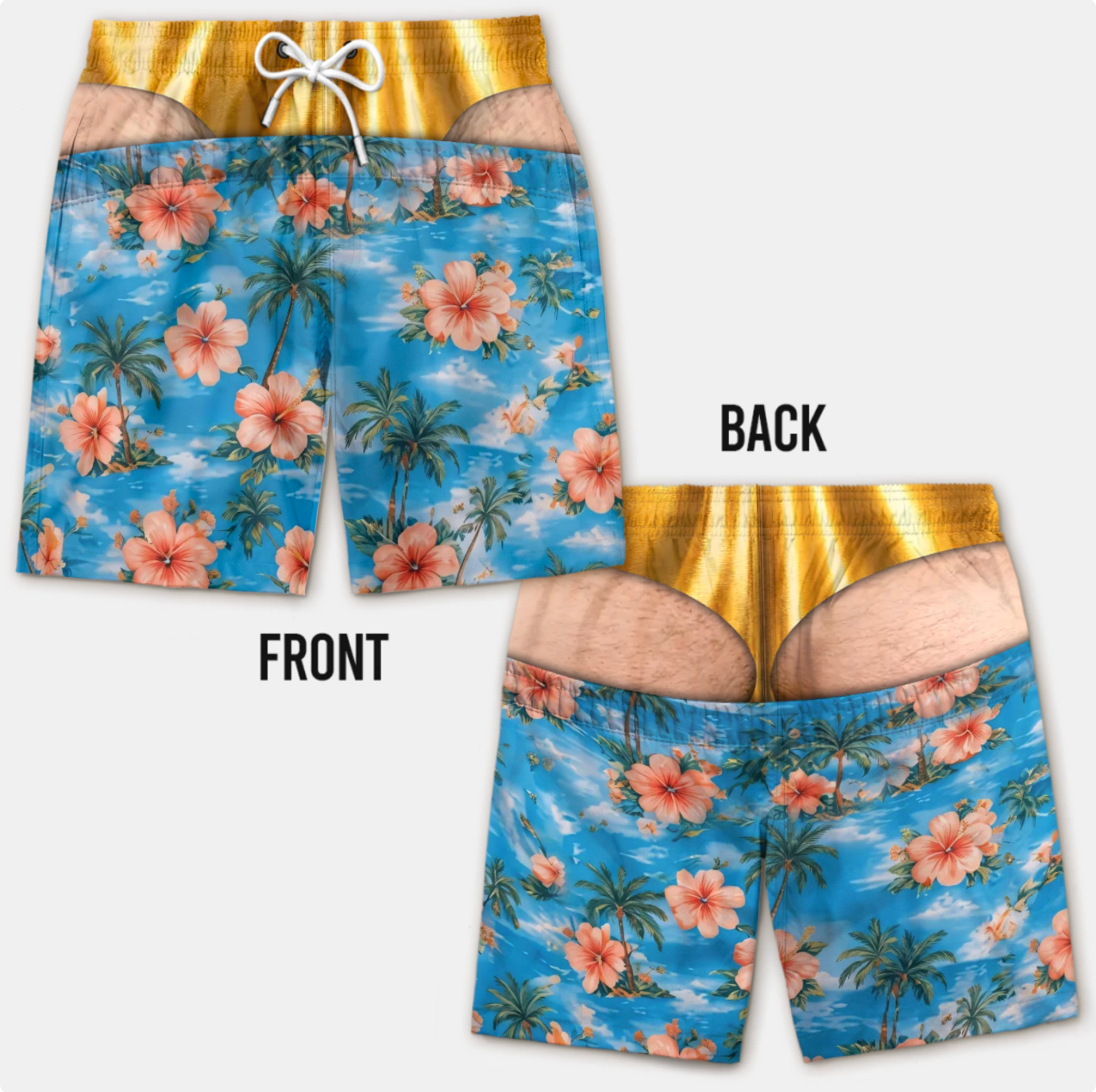 Funny Patriotic Men’s Swim Trunks