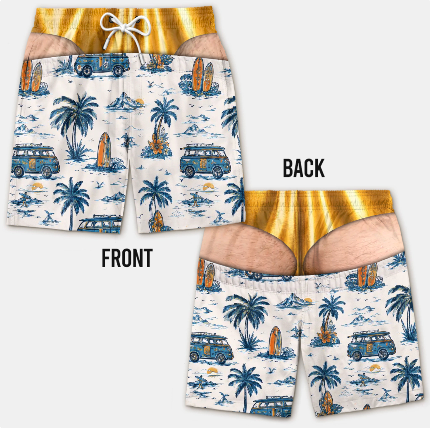 Funny Patriotic Men’s Swim Trunks