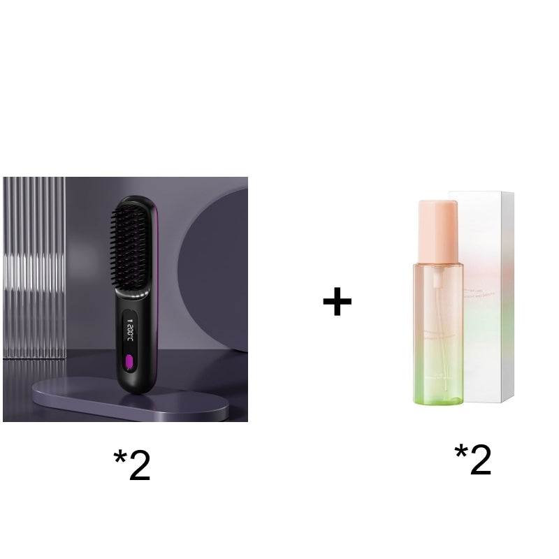 🏆2026 New Year Sale 50% OFF💁‍♀️🔥Hot Sale🎁Wireless Ceramic Heating Hair Straightening Comb