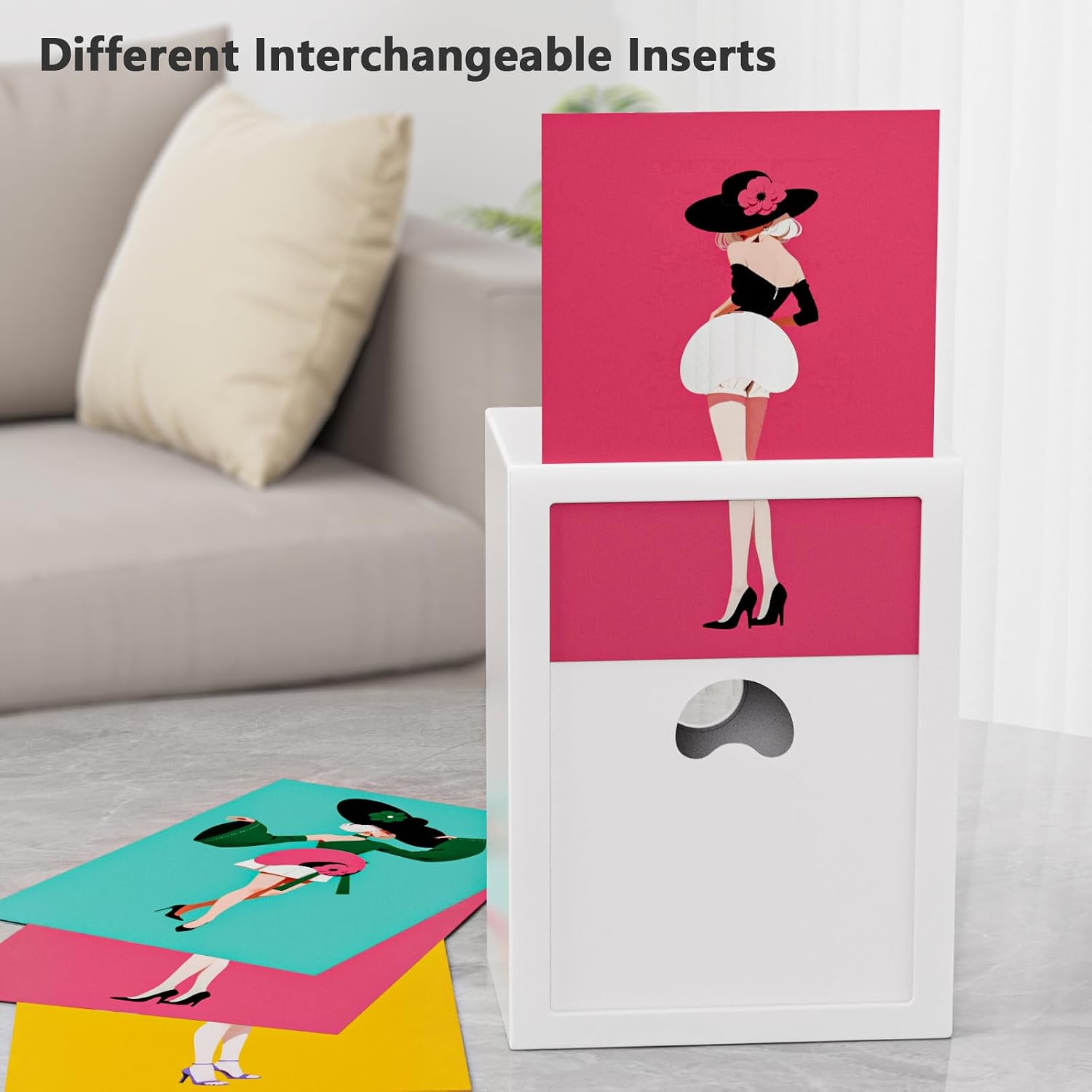  ✨ DIY Lady Skirt Tissue Box Holder with Light & 3 Art Inserts🩰