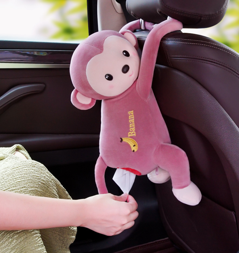 Cute Cartoon Monkey Hanging Tissue Box Holder