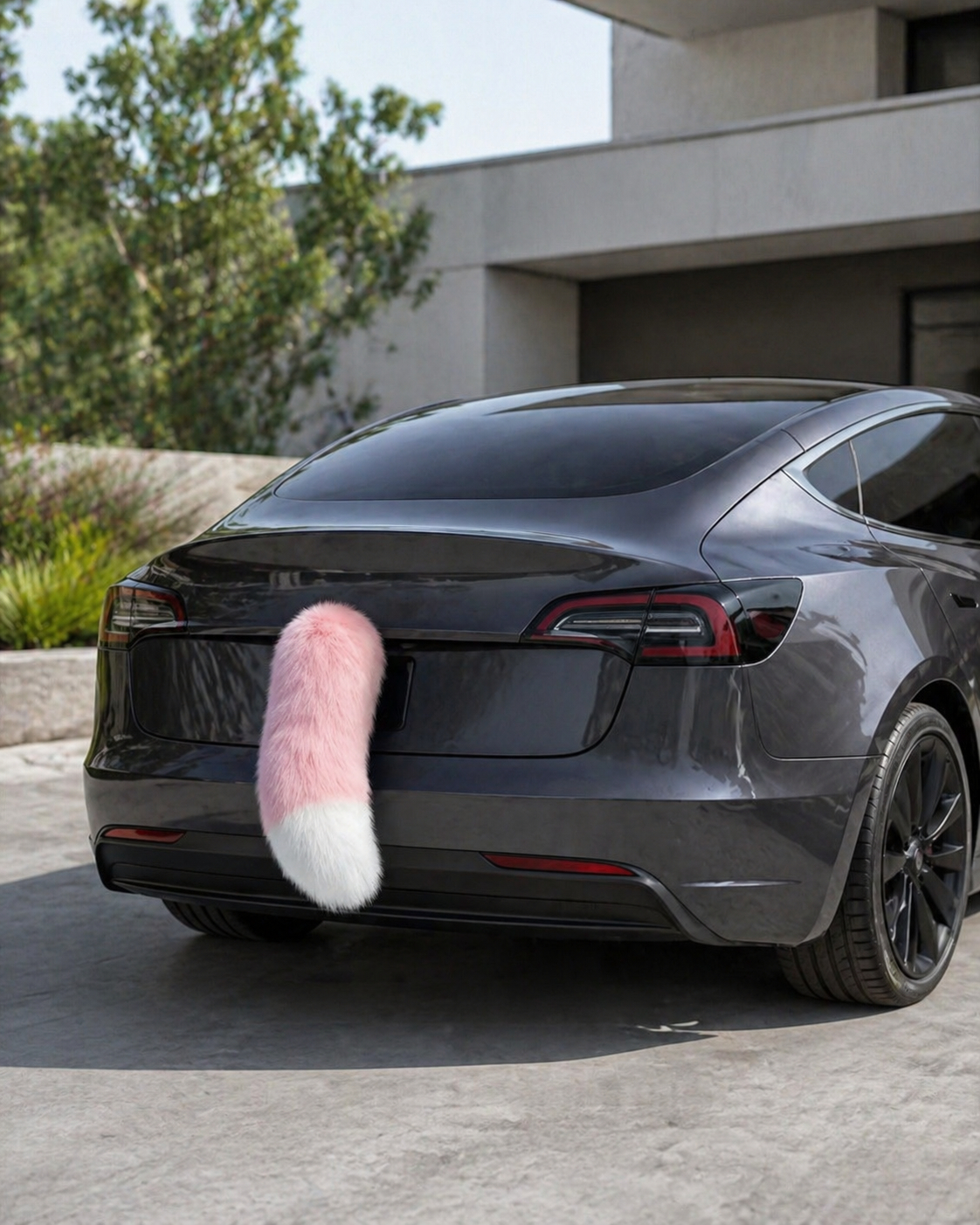 Furry Wagging Car Tail