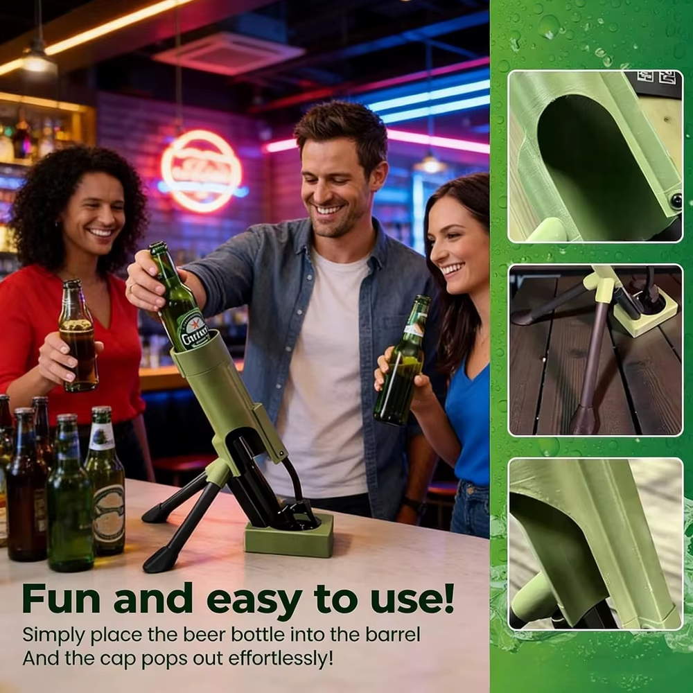 🍺 Mortar Beer Bottle Opener & Cap Launcher